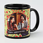 Jade Plant Personalised Black Mug With Chocolate Cake