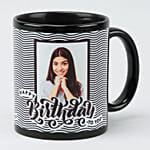 Jade Plant with Personalised Black Bday Mug