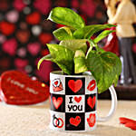 Money Plant In Love You Printed Mug