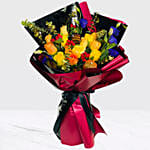 Halloween Yellow Roses Arrangement