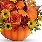 Floral Bliss Arrangment in Pumpkin