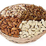 One Kg Dry Fruits Basket With Moli & Roli Chawal For Bhaidooj