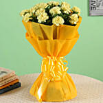 15 Yellow Carnations Bouquet Medium