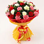 25 Mixed Carnations Bouquet Large