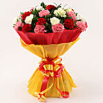25 Mixed Carnations Bouquet Large