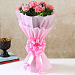 Beautiful Pink Carnations Bouquet with Ferrero Rocher