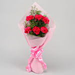Radiant 6 Pink Carnations Bunch