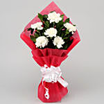 Soothing Charm Beautiful White Carnations Bunch
