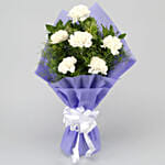 White Heavenly Carnations Bunch