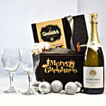 Merry Christmas Charming Black Gift Box