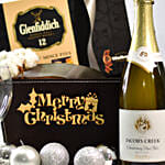 Merry Christmas Charming Black Gift Box