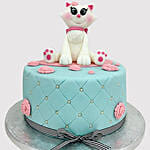 Designer Cat Fondant Butterscotch Cake