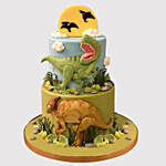 2 Tier Dinosaur Theme Truffle Cake