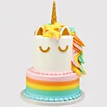 2 Tier Unicorn Vanilla Cake