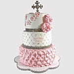 3 Layered Christening Black Forest Cake