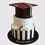 3 Layered Graduation Butterscotch Cake