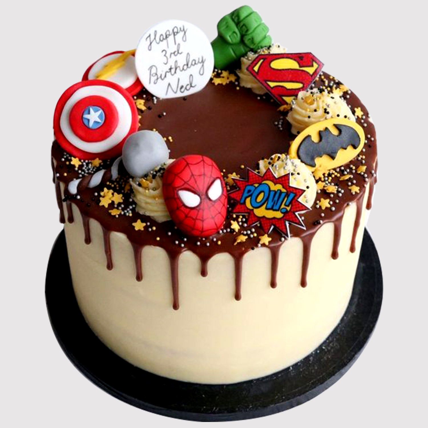 Avengers Birthday Butterscotch Cake