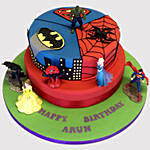 Avengers Party Fondant Vanilla Cake