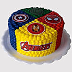 Avengers Rainbow Butterscotch Cake