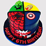 Avengers Round Black Forest Block Cake