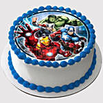 Avengers Round Truffle Photo Cake