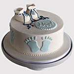Baby Shoes Christening Vanilla Cake