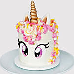 Big Eyed Unicorn Vanilla Cake