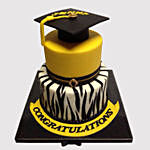 Black and Yellow Graduation Truffle Cake