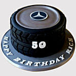 Car Tyre Shaped Butterscotch Cake