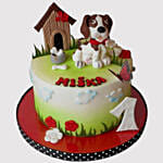 Cute Dog Butterscotch Cake