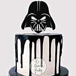 Darth Vader Helmet Mask Vanilla Cake