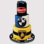 Designer Car Themed Black Forest Cake
