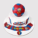 FC Barcelona Theme Butterscotch Cake