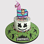 Fortnite Unircorn Fondant Black Forest Cake