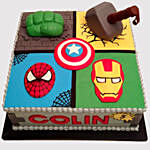 Four Blocks Avengers Vanilla Cake