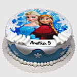 Frozen Elsa and Anna Vanilla Cake