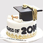 Graduation Party Fondant Butterscotch Cake