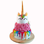 Happy Unicorn 3 Layered Vanilla Cake