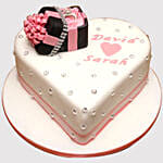 Heart Shaped Fondant Ring Truffle Cake