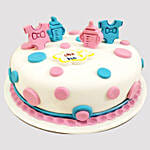 He Or She Baby Shower Vanilla Cake