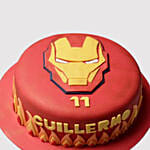 Iron Man Logo Black Forest Cake