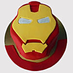 Iron Man Logo Shaped Vanilla Cake