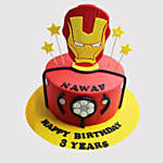 Iron Man Logo Starry Vanilla Cake