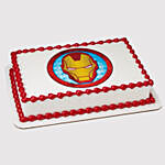 Iron Man Logo Vanilla Photo Cake