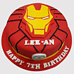 Iron Man Special Logo Butterscotch Cake