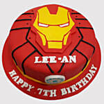 Iron Man Special Logo Vanilla Cake