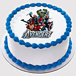 Marvel Avengers Round Butterscotch Photo Cake