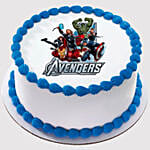 Marvel Avengers Round Truffle Photo Cake