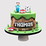 Minecraft Fondant Butterscotch Cake