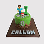 Minecraft Steve Black Forest Cake